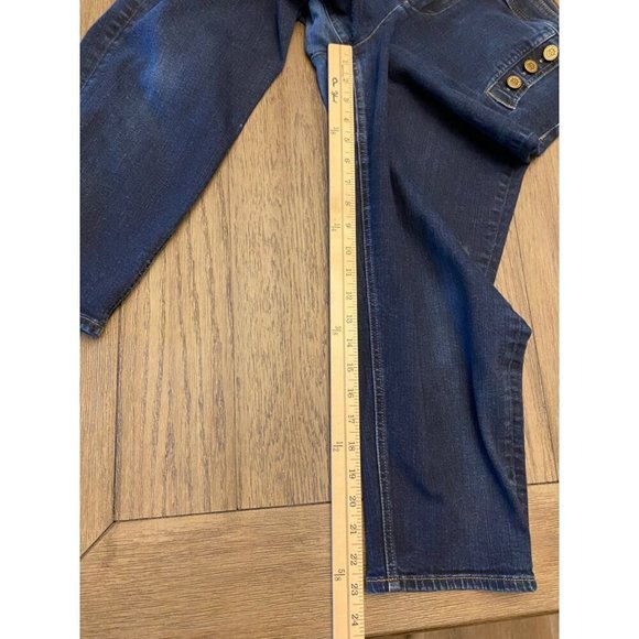 Talbots Petites 16P Blue Jeans Button-Accent Cropped Straight Jeans - Picture 11 of 16